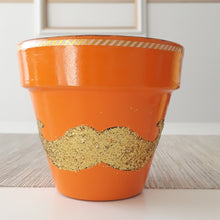 Load image into Gallery viewer, Mustache Planter- Orange