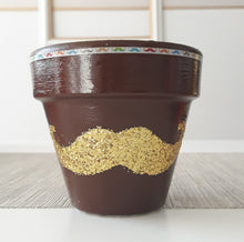 Load image into Gallery viewer, Mustache Planter- Brown
